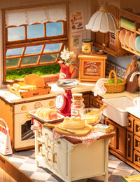 DIY Wooden Baking Hut Puzzle Toy