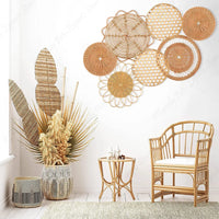 7-Piece Boho Rattan Wall Decor Set: