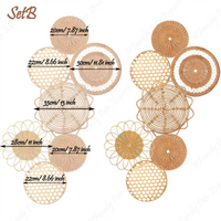 7-Piece Boho Rattan Wall Decor Set: