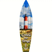Tiki Bar Surfboard Wooden Sign