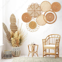 7-Piece Boho Rattan Wall Decor Set:
