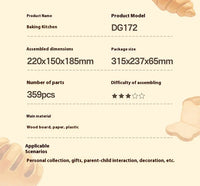 DIY Wooden Baking Hut Puzzle Toy