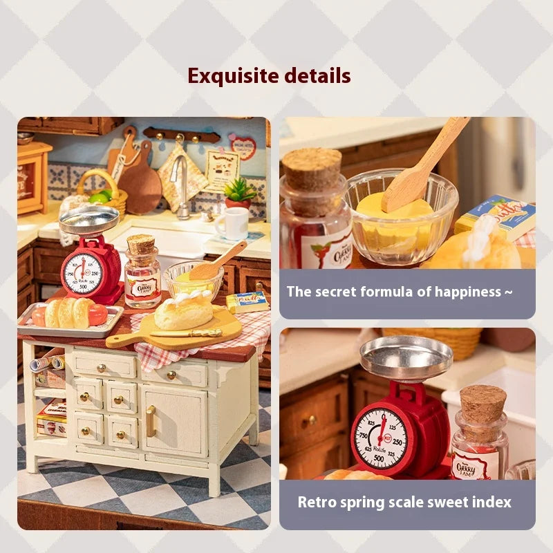 DIY Wooden Baking Hut Puzzle Toy