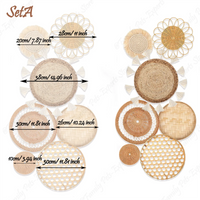 7-Piece Boho Rattan Wall Decor Set: