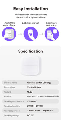 Tuya 2-Gang Smart Scene Switch