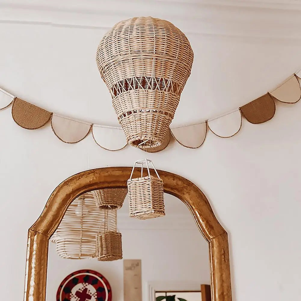Rattan Hot Air Balloon Decor