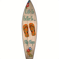 Tiki Bar Surfboard Wooden Sign