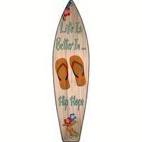 Tiki Bar Surfboard Wooden Sign