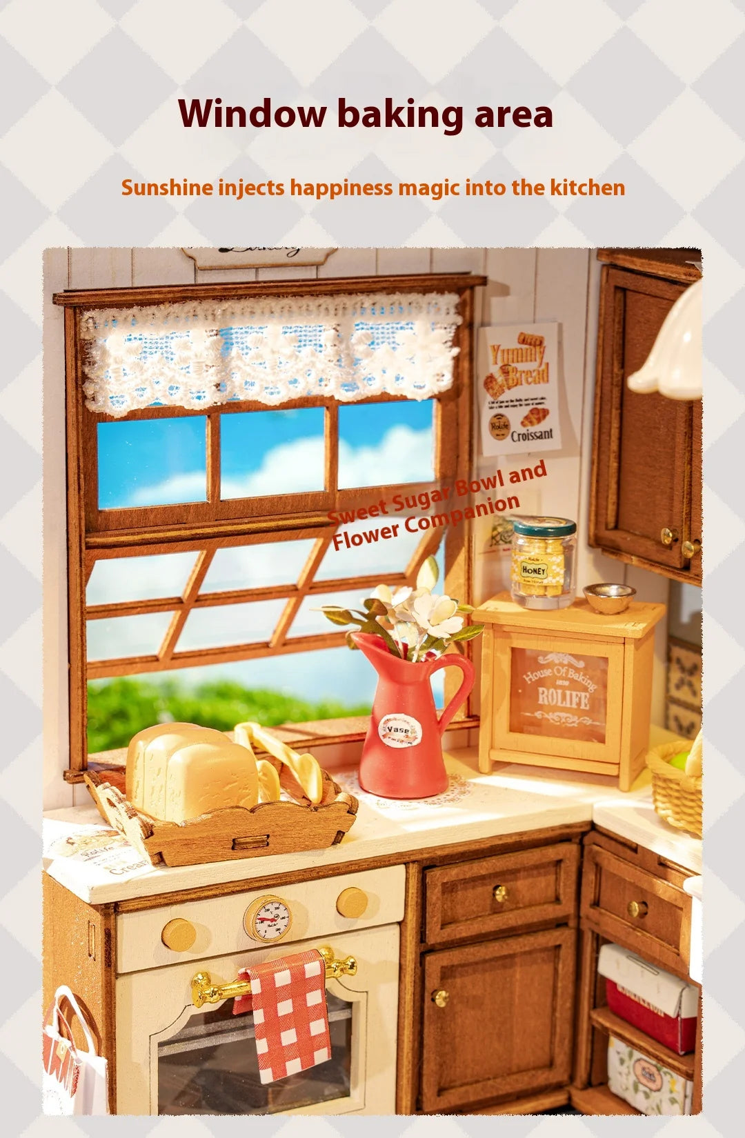 DIY Wooden Baking Hut Puzzle Toy