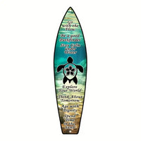 Tiki Bar Surfboard Wooden Sign