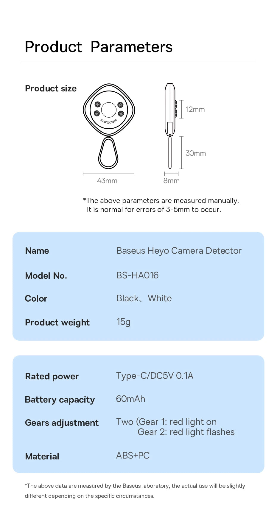 Baseus Anti-Spy Camera Detecto