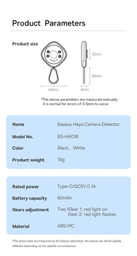 Baseus Anti-Spy Camera Detecto
