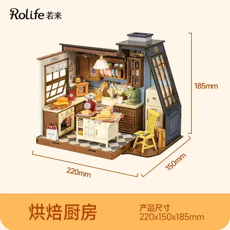 DIY Wooden Baking Hut Puzzle Toy