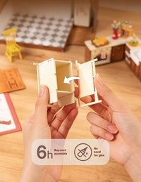DIY Wooden Baking Hut Puzzle Toy