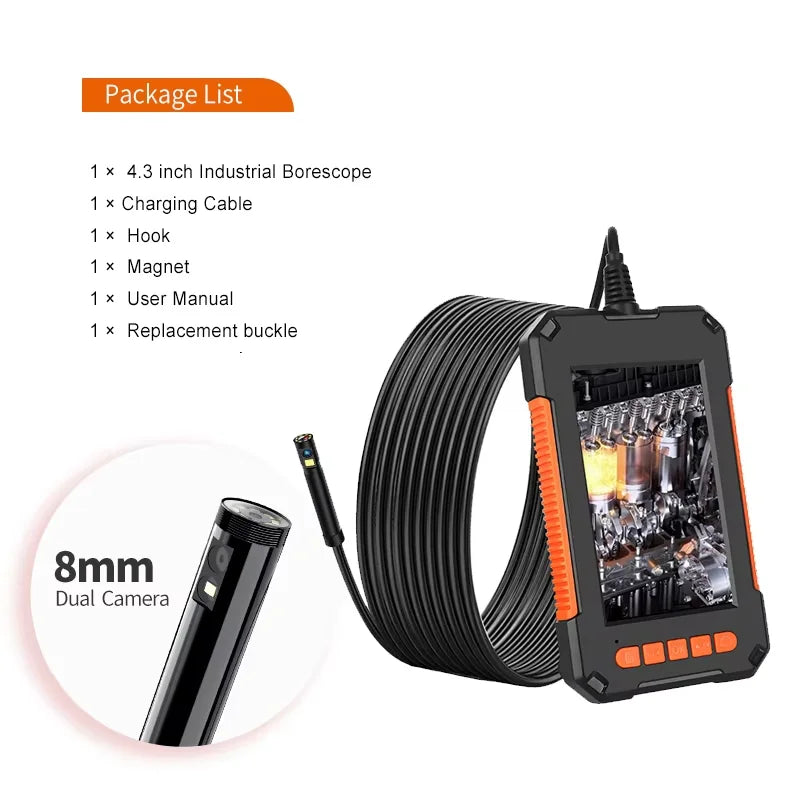 4.3" IPS 1080P Endoscope Camera