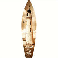 Tiki Bar Surfboard Wooden Sign