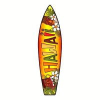 Tiki Bar Surfboard Wooden Sign