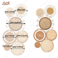 7-Piece Boho Rattan Wall Decor Set: