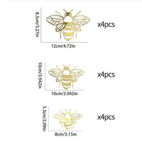 12-Piece Hollow Bee Wall Stickers