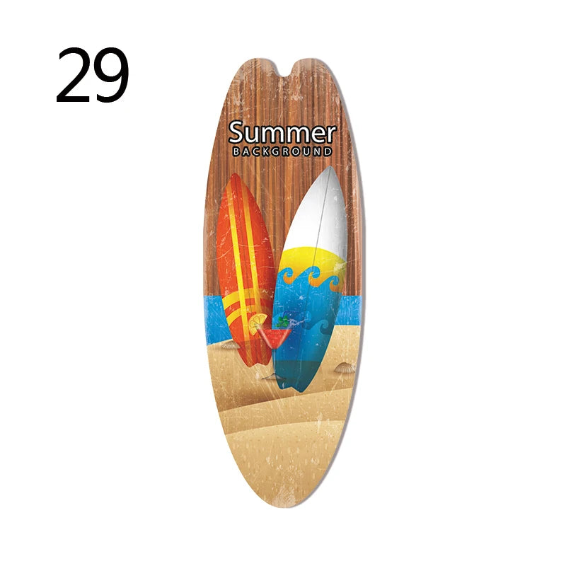 Wood Surfboard Sign