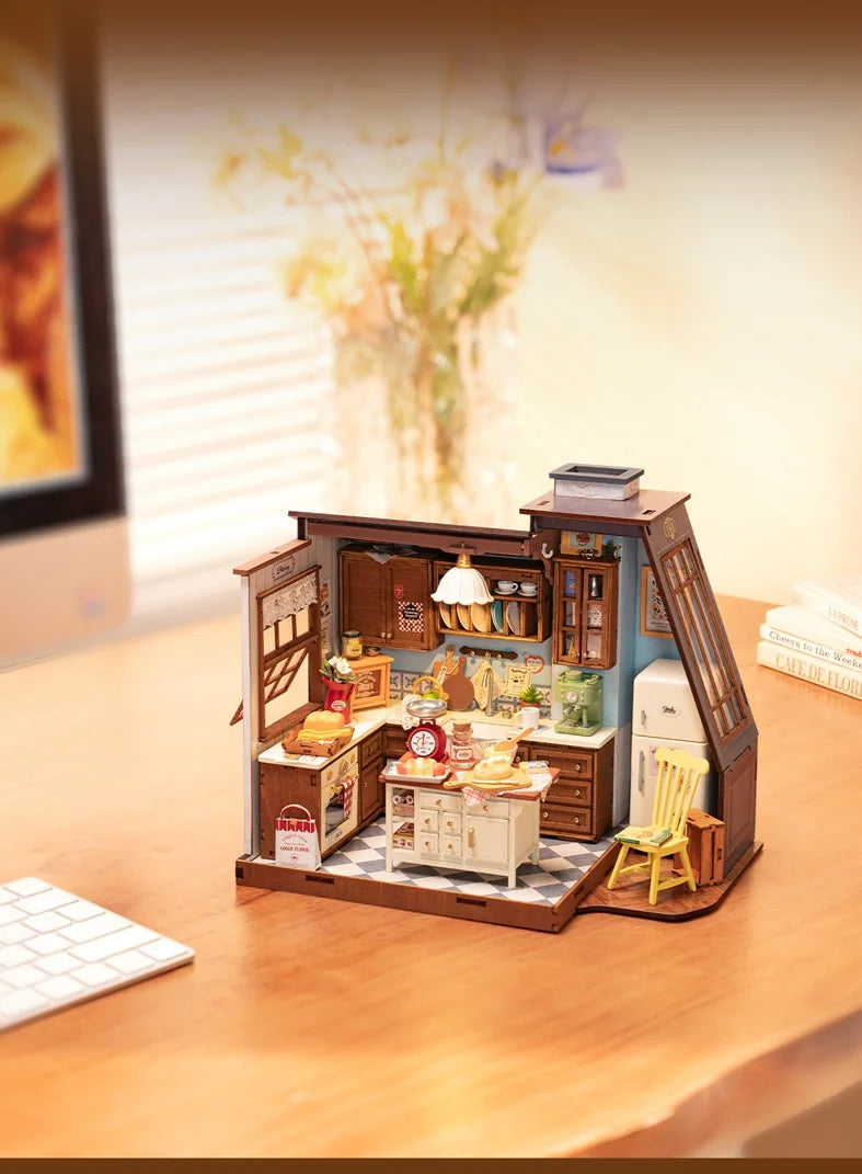 DIY Wooden Baking Hut Puzzle Toy