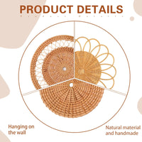 7-Piece Boho Rattan Wall Decor Set: