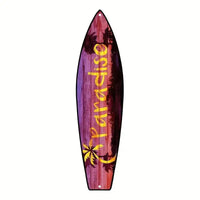 Tiki Bar Surfboard Wooden Sign