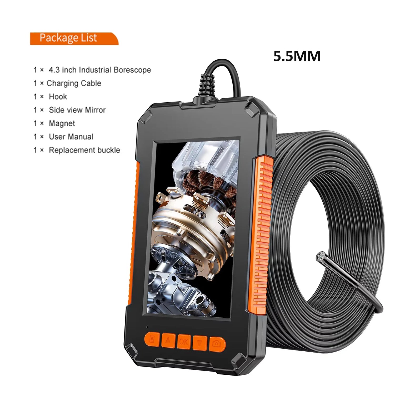 4.3" IPS 1080P Endoscope Camera